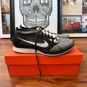 Nike Black and White Flyknit Sneakers